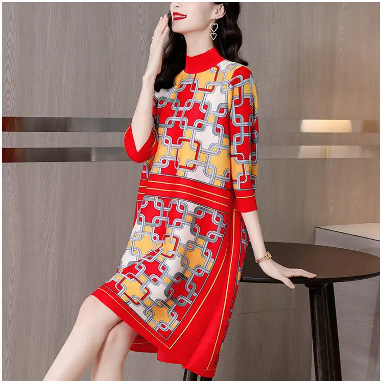 Female dress Pleated mother temperament dress 2023 spring new fashion high-end foreign gas loose large long sleeve red skirt
Female dress Pleated mother temperament dress 2023 spring new fashion high-end foreign gas loose large long sleeve red skirt