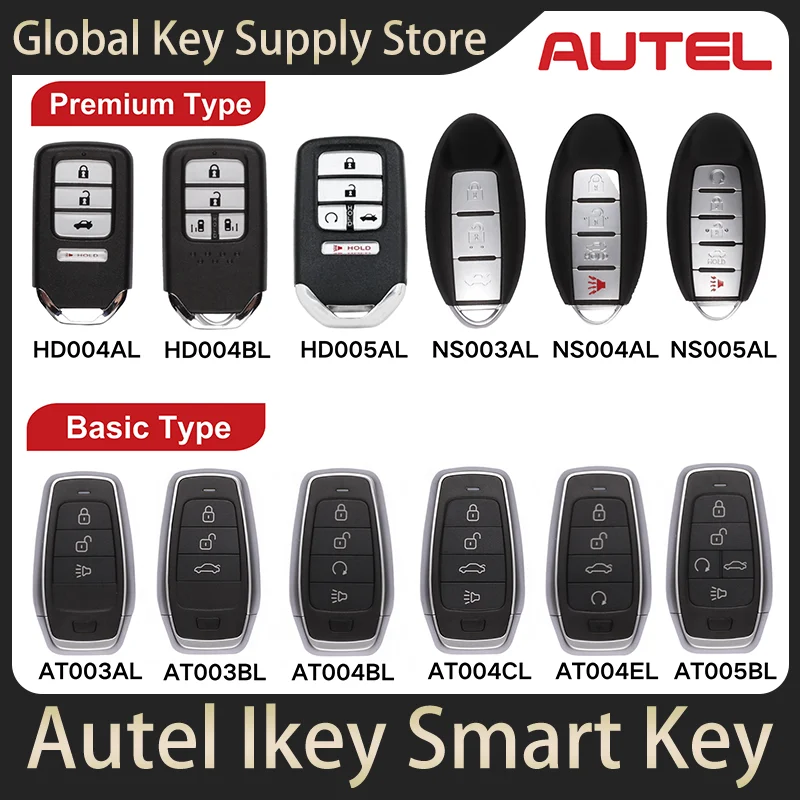 Autel Ikey HD004AL HD004BL HD005AL NS003AL NS004AL NS005AL AT003AL AT003BL AT004BL AT004CL AT004EL AT005BL Smart key IM508 IM608
Autel Ikey HD004AL HD004BL HD005AL NS003AL NS004AL NS005AL AT003AL AT003BL AT004BL AT004CL AT004EL AT005BL Smart key IM508 IM608