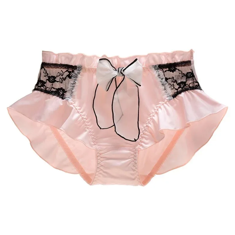 Women Milk Silk Smooth Cute Lovely Sweety Panties Lace Lolita Ruffle Ribbon Bow Elasticity Underwear Breathable Candy Color
Women Milk Silk Smooth Cute Lovely Sweety Panties Lace Lolita Ruffle Ribbon Bow Elasticity Underwear Breathable Candy Color