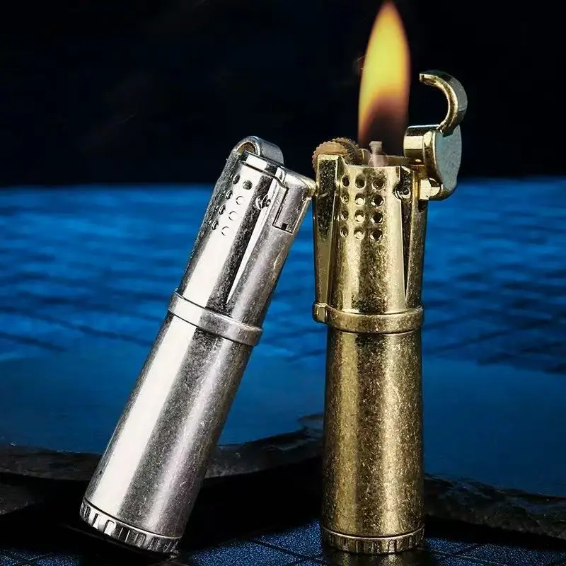 New Creative Metal Retro Vintage Personalized Open Flame Kero sene Lighter Old Grinding Wheel Classic Smoking Set Men's Gift
New Creative Metal Retro Vintage Personalized Open Flame Kero sene Lighter Old Grinding Wheel Classic Smoking Set Men's Gift