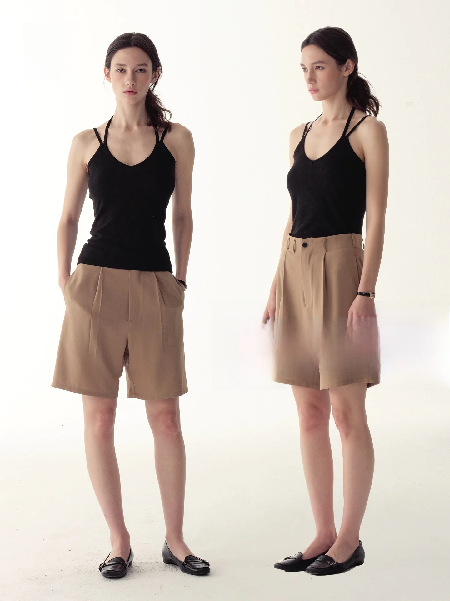 Linen Blend Double Strap Design Black Slim Fit Halter Neck Vest Women's Fashion Casual Wear U-Neckline High Elasticity
Linen Blend Double Strap Design Black Slim Fit Halter Neck Vest Women's Fashion Casual Wear U-Neckline High Elasticity
