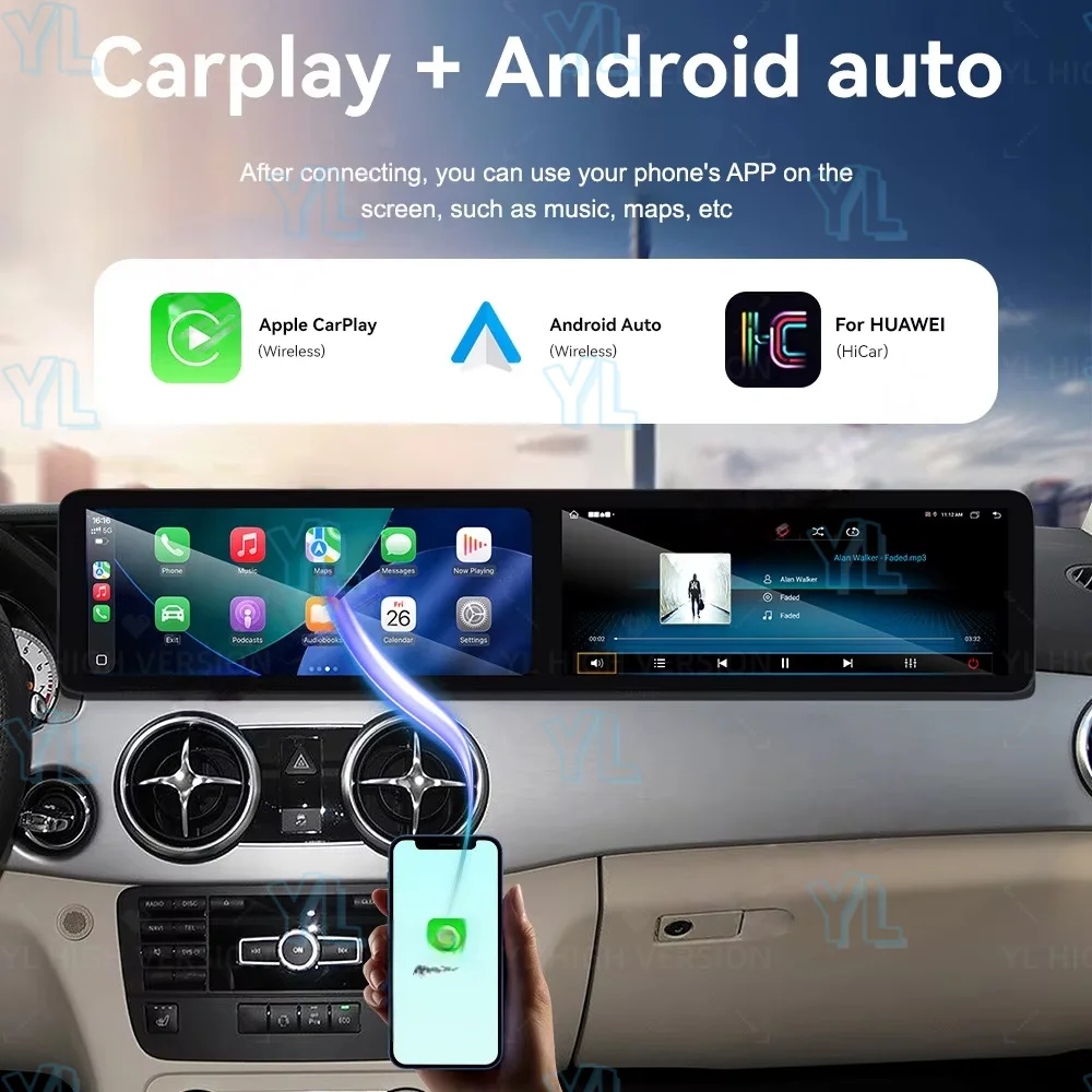 Для Mercedes-Benz GLK 2013-2015 обновление двойной экран 12,3 "Android 13 GPS-навигация беспроводной Carplay сенсорный экран 1920*720 BT 4G
Для Mercedes-Benz GLK 2013-2015 обновление двойной экран 12,3 "Android 13 GPS-навигация беспроводной Carplay сенсорный экран 1920*720 BT 4G