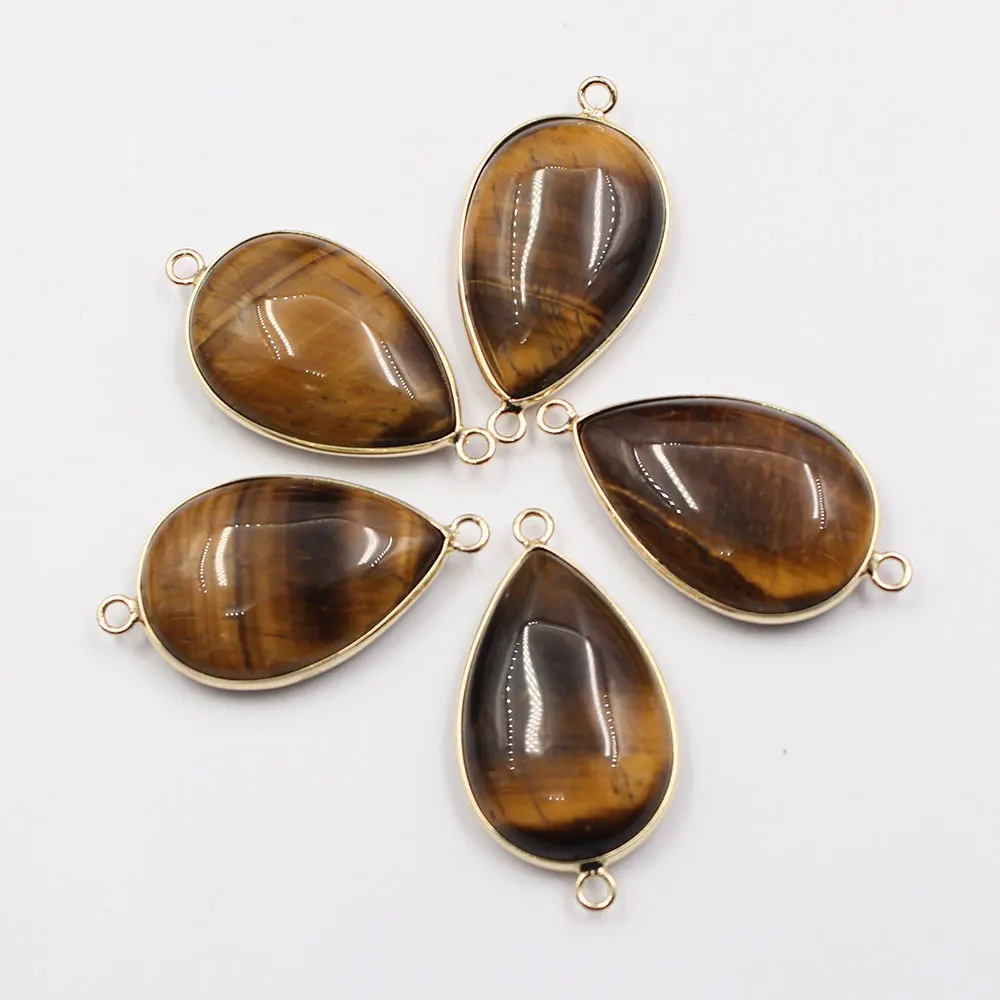 5Pcs 20x38mm Natural Yellow Tiger eye Gold Plated Water drop Pendant Connector For Necklace Bracelet Earrings Jewelry DIY
5Pcs 20x38mm Natural Yellow Tiger eye Gold Plated Water drop Pendant Connector For Necklace Bracelet Earrings Jewelry DIY