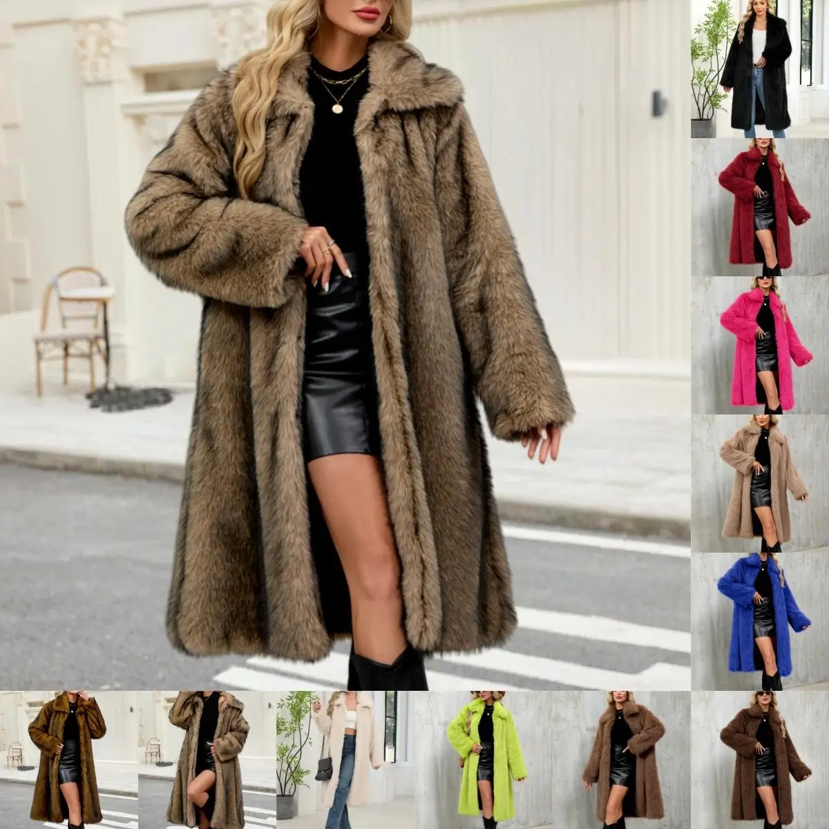 Long Warm Faux Fur Coat Women's Autumn Winter Outerwear Luxury Fur Style Jacket Elegant Commute Style No Brand Registered
Long Warm Faux Fur Coat Women's Autumn Winter Outerwear Luxury Fur Style Jacket Elegant Commute Style No Brand Registered