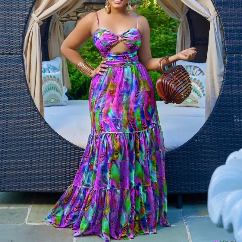 African Dresses For Women Elegant Dashiki Summer Spaghetti Straps Maxi Dress Ladies Traditional Africa Clothing Fairy Long Dress
African Dresses For Women Elegant Dashiki Summer Spaghetti Straps Maxi Dress Ladies Traditional Africa Clothing Fairy Long Dress