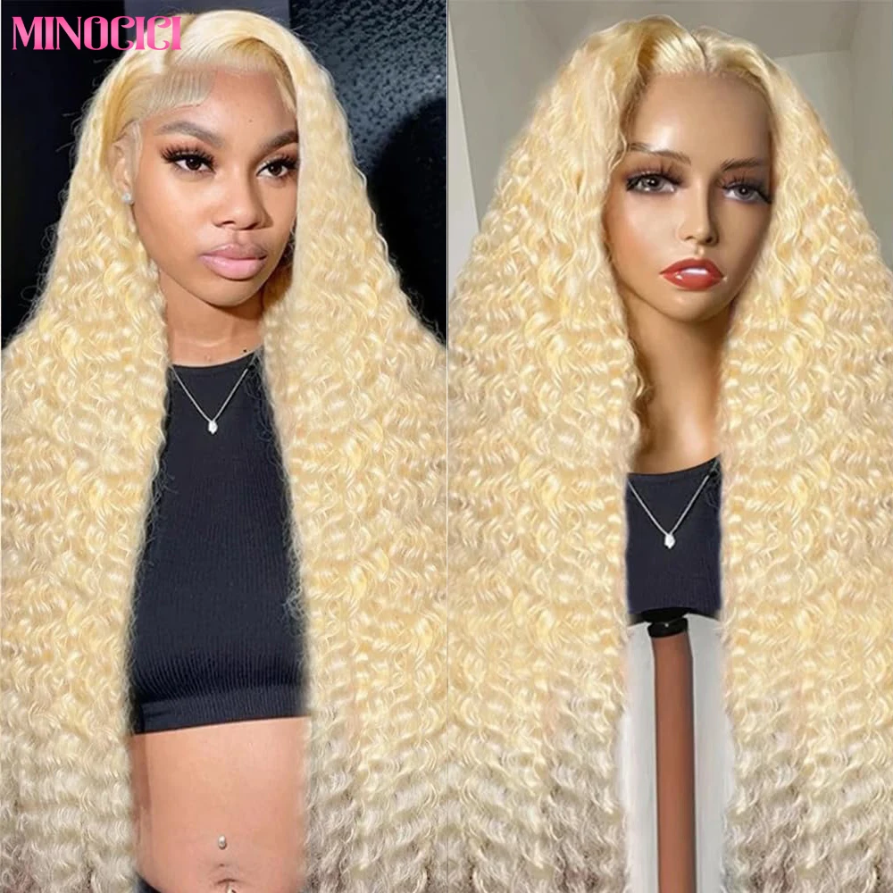 613 Blonde Deep Wave Hair Wig 13x4 13x6 HD Transparent Lace Front Wig Real Human Hair HD Lace Closure Wig For Women Nature Black
613 Blonde Deep Wave Hair Wig 13x4 13x6 HD Transparent Lace Front Wig Real Human Hair HD Lace Closure Wig For Women Nature Black