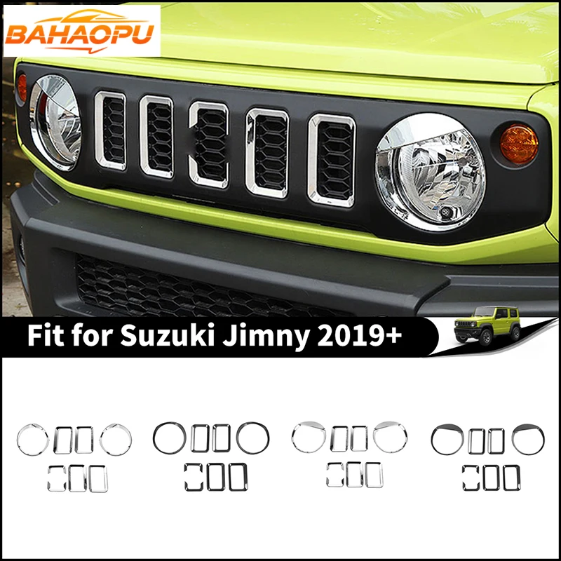BAHAOPU Car Front Headlight Decorative Ring Grille Trim Cover Kit Fit For Suzuki Jimny 2019 UP,Auto Styling Stickers Accessorie
BAHAOPU Car Front Headlight Decorative Ring Grille Trim Cover Kit Fit For Suzuki Jimny 2019 UP,Auto Styling Stickers Accessorie