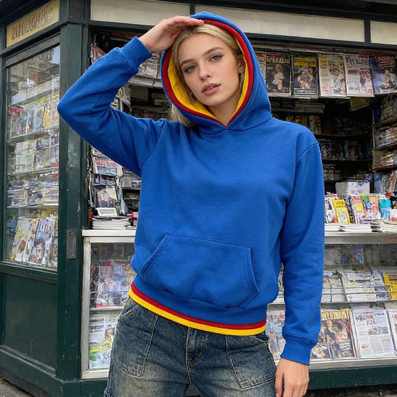 Pocket Loose Casual Pullover Y2K Street Hip Hop Sweatshirt Dopamine Fashion Autumn Contrast Color Solid Color Long Sleeve Hoodie
Pocket Loose Casual Pullover Y2K Street Hip Hop Sweatshirt Dopamine Fashion Autumn Contrast Color Solid Color Long Sleeve Hoodie
