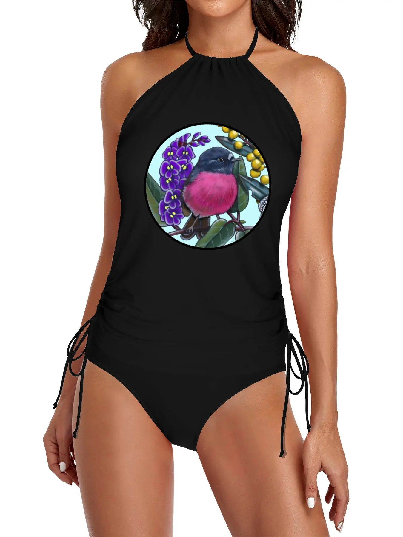 Pink Robin in Wattle Flowers Round by Australian Artist Laural Retz Split Swimsuit Set swimsuits women
Pink Robin in Wattle Flowers Round by Australian Artist Laural Retz Split Swimsuit Set swimsuits women