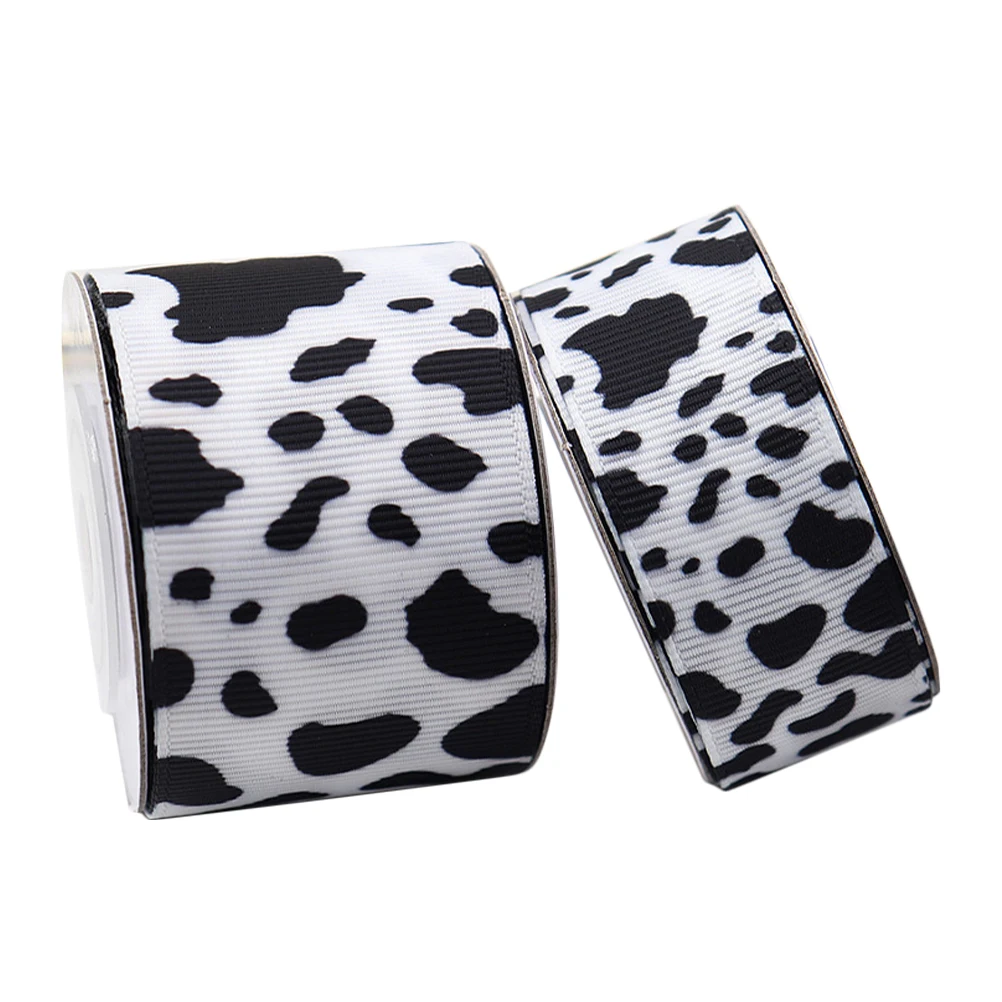Cow Webbing Ribbon 2 Rolls Gift Packing Fabric DIY Polyester Animal Prints Wired Edge For Hair Clip Sewing Craft Project
Cow Webbing Ribbon 2 Rolls Gift Packing Fabric DIY Polyester Animal Prints Wired Edge For Hair Clip Sewing Craft Project
