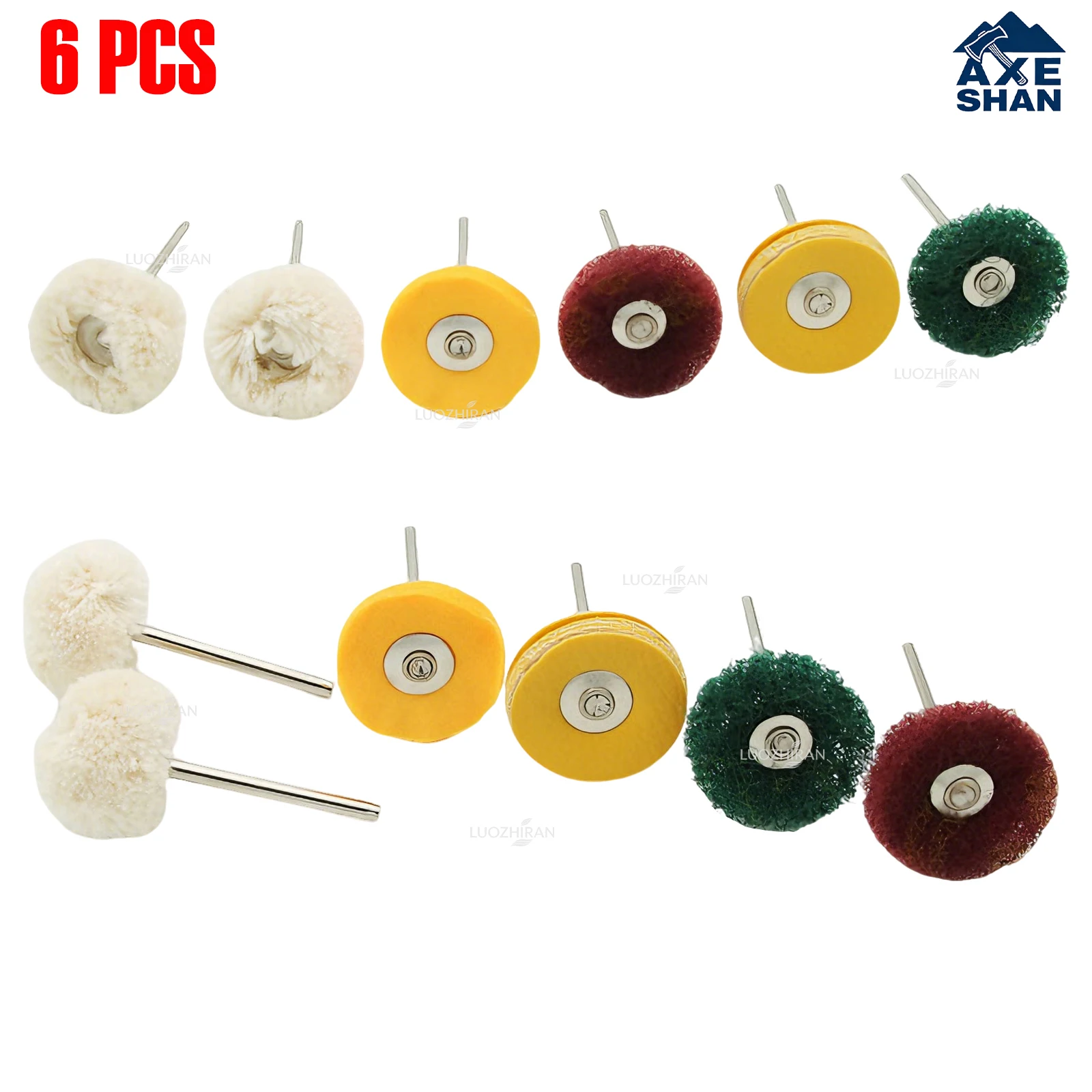  6Pcs Polishing Wheel Set 25mm Abrasive Brush Attachment Sander for Metal Wood Jewelry Grinding Dremel Rotary Tool Accessories
6Pcs Polishing Wheel Set 25mm Abrasive Brush Attachment Sander for Metal Wood Jewelry Grinding Dremel Rotary Tool Accessories