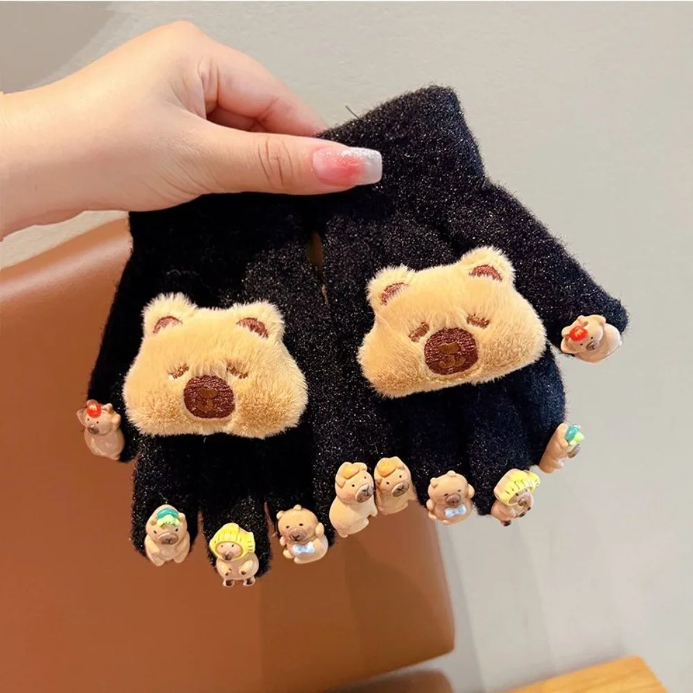 1 pair Thick Capybara Children Glove Plush 3D Winter Plush Glove Five Finger Cold-proof Gloves Outdoors
1 pair Thick Capybara Children Glove Plush 3D Winter Plush Glove Five Finger Cold-proof Gloves Outdoors