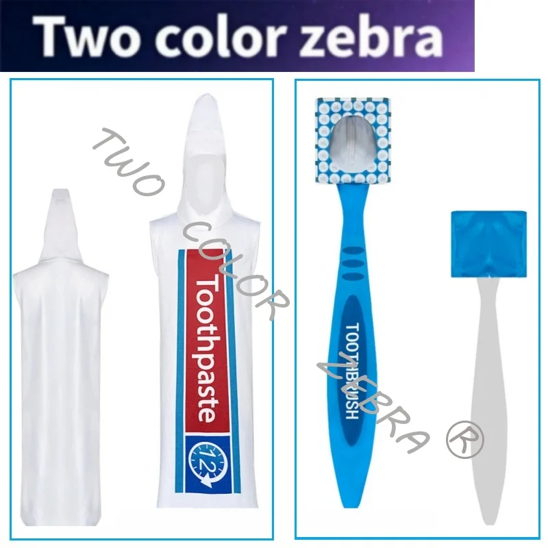 Couple Matching Toothpaste Toothbrush Cosplay Costume Jumpsuits Set Funny Two Person Halloween Carnival Party Outfit Man Woman
Couple Matching Toothpaste Toothbrush Cosplay Costume Jumpsuits Set Funny Two Person Halloween Carnival Party Outfit Man Woman