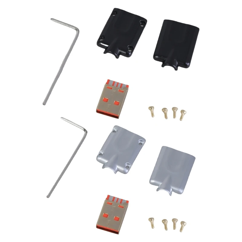 USB Male Housing Metal With Gold Plated Screws Suitable For Data Cable Replace
USB Male Housing Metal With Gold Plated Screws Suitable For Data Cable Replace