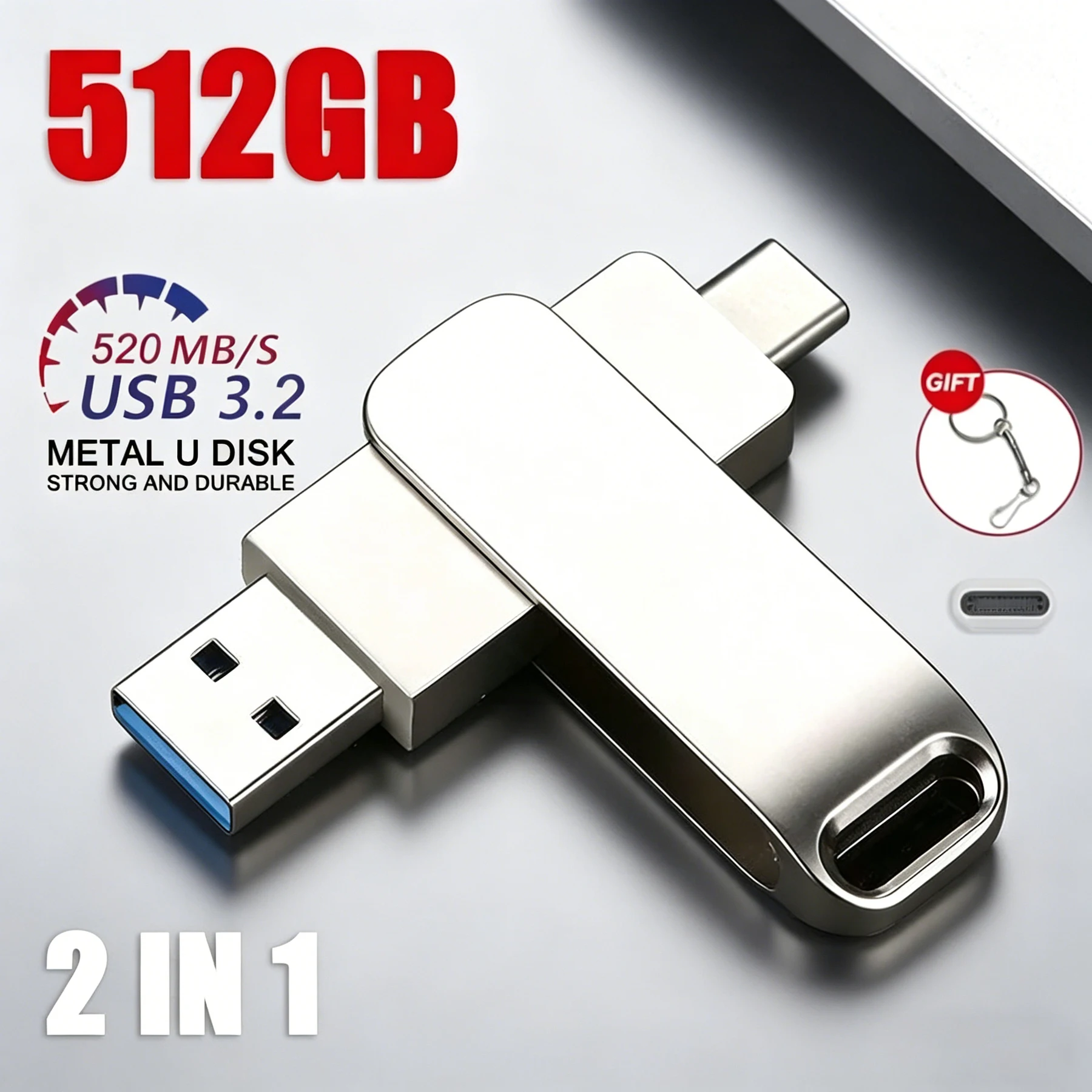 512GB USB 3.0 Flash Drives U Disk 256GB High Speed Metal Pendrive WaterProof Type-C Memoria USB Stick USB Drives For Xiaomi
512GB USB 3.0 Flash Drives U Disk 256GB High Speed Metal Pendrive WaterProof Type-C Memoria USB Stick USB Drives For Xiaomi
