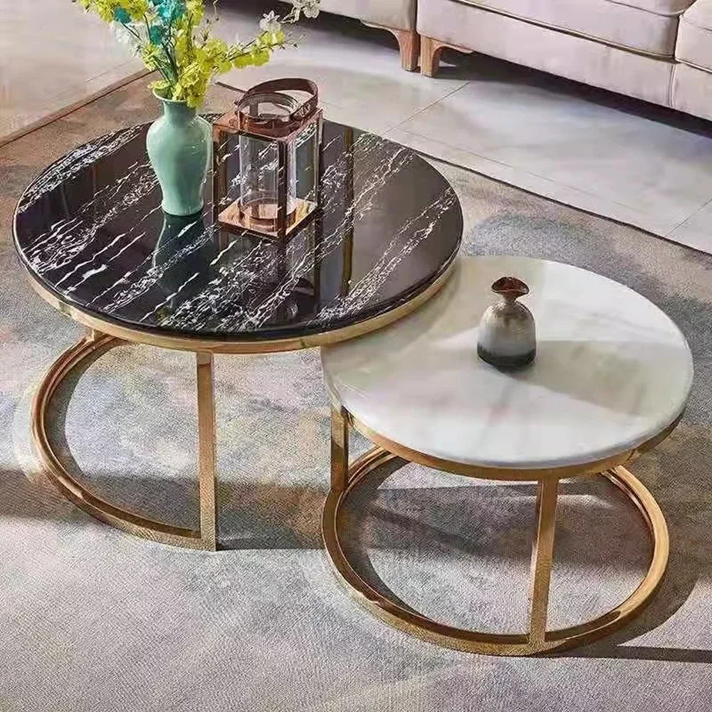 # Wholesale Morden Coffee Table 2 Pieces Set Gold Stainless Steel Round Marble Top Coffee Table #
# Wholesale Morden Coffee Table 2 Pieces Set Gold Stainless Steel Round Marble Top Coffee Table #