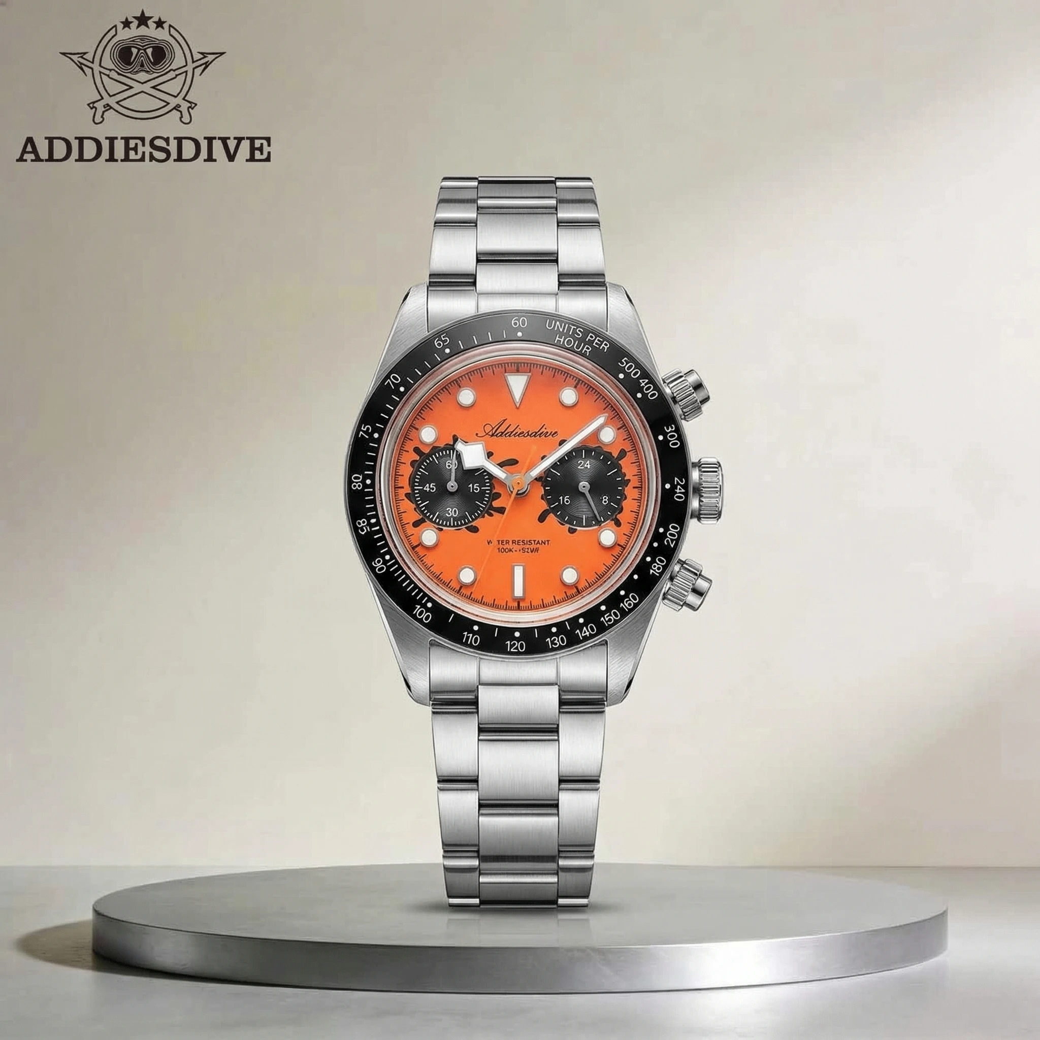 ADDIESDIVE Новые кварцевые часы-хронограф с механизмом VK64, стеклом Bubble Glass, из нержавеющей стали 316L, светящиеся, водонепроницаемые до 100 м, мужские часы AD2520
ADDIESDIVE Новые кварцевые часы-хронограф с механизмом VK64, стеклом Bubble Glass, из нержавеющей стали 316L, светящиеся, водонепроницаемые до 100 м, мужские часы AD2520