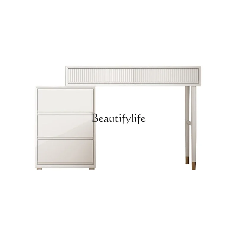 FG44French Cream Style Advanced Bedroom Dresser Integrated Bedside Table Modern Minimalist Solid Wood Makeup Table
FG44French Cream Style Advanced Bedroom Dresser Integrated Bedside Table Modern Minimalist Solid Wood Makeup Table