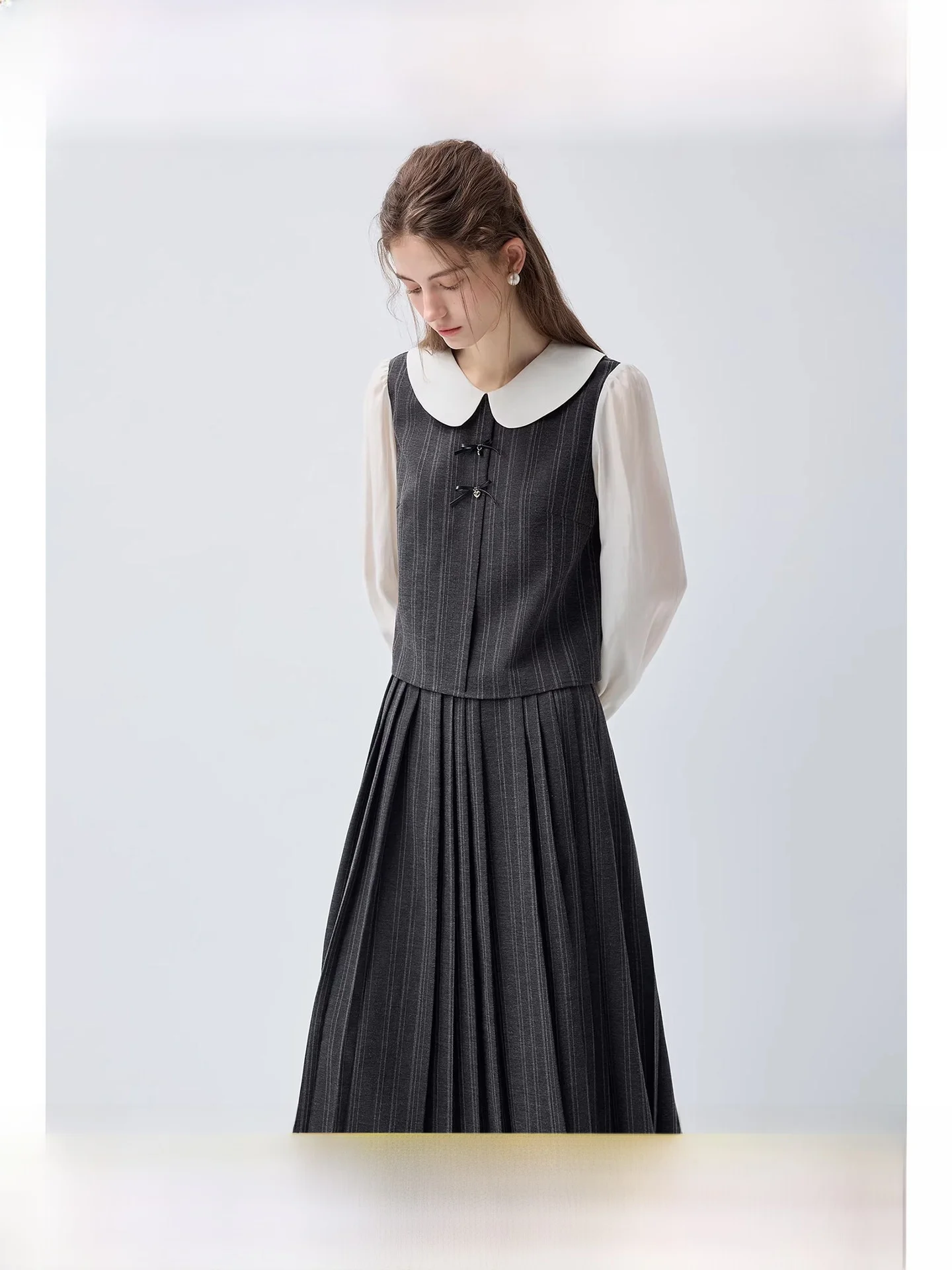 plus Size Women's Doll Collar Stripe Top And Skirt Set High Waist A-Line Midi Dress Slimming Hip Covering Spring New Style
plus Size Women's Doll Collar Stripe Top And Skirt Set High Waist A-Line Midi Dress Slimming Hip Covering Spring New Style