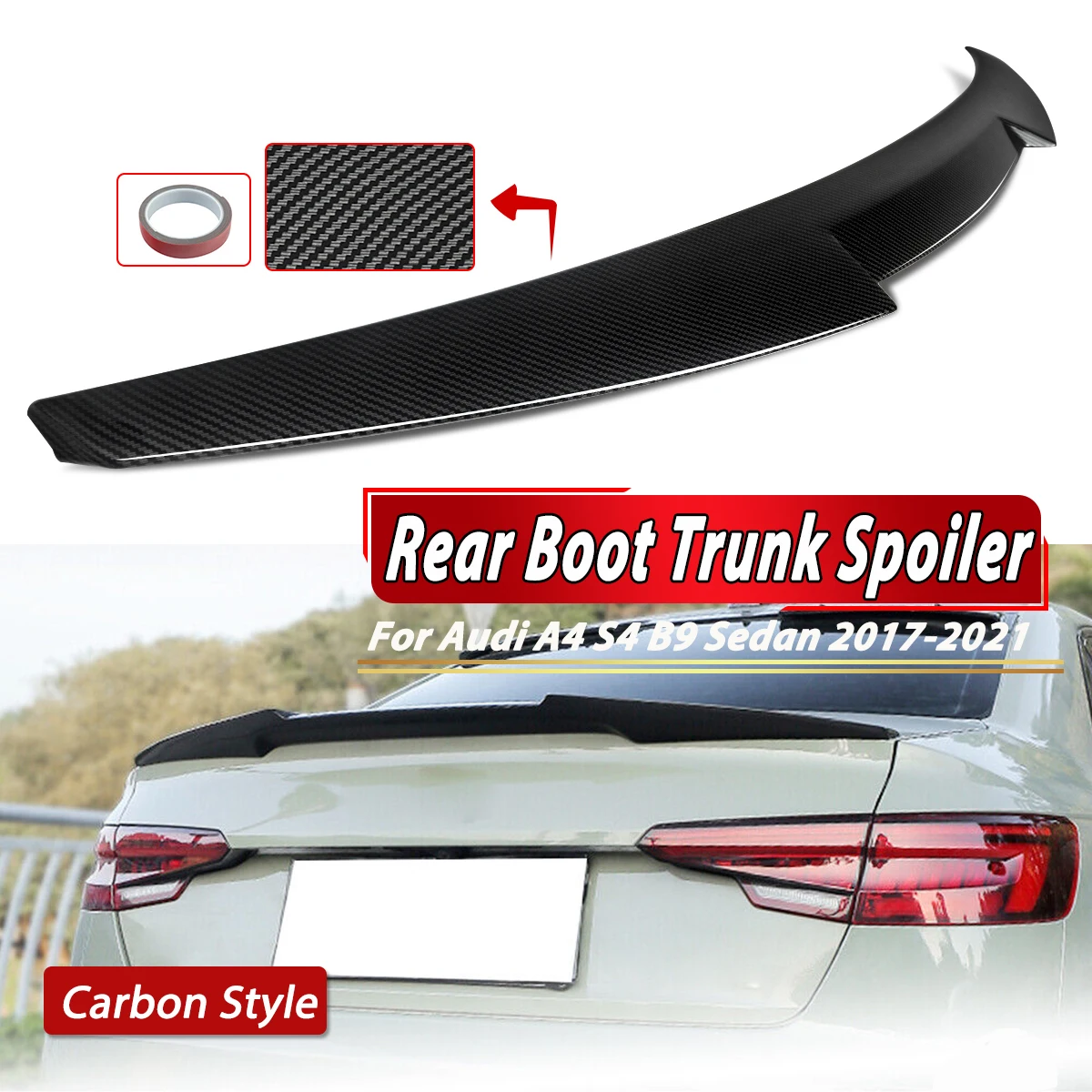 For AUDI A4 B9 8W S4 Trunk Spoiler Estate Saloon 2017 2018 2019 2020 2021 M4 Style Rear Boot Carbon Look Spoiler Wing Lip Trim
For AUDI A4 B9 8W S4 Trunk Spoiler Estate Saloon 2017 2018 2019 2020 2021 M4 Style Rear Boot Carbon Look Spoiler Wing Lip Trim