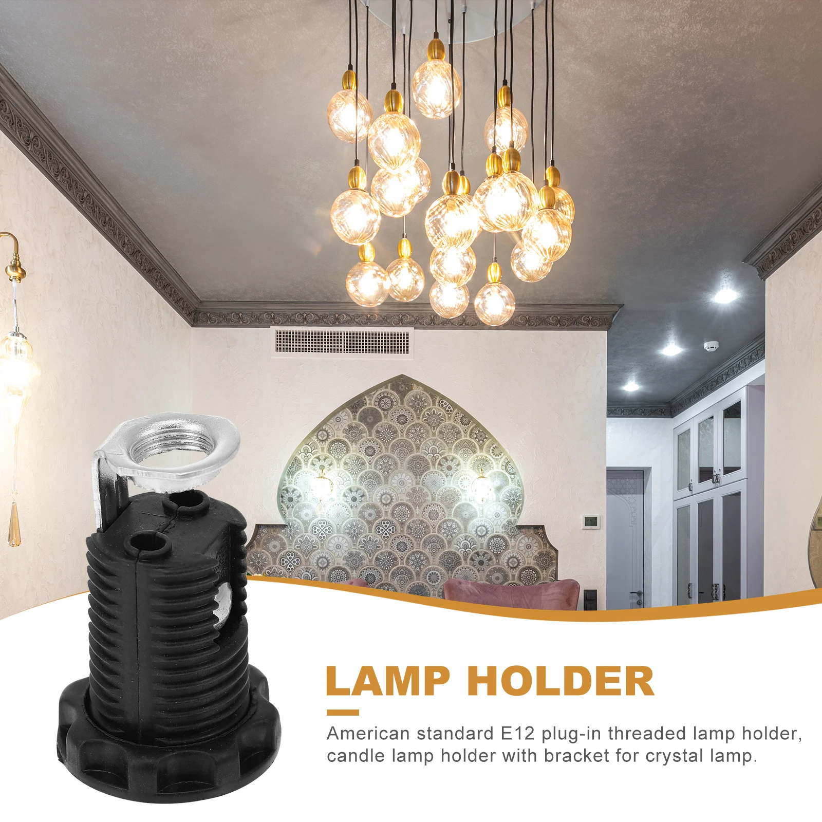 10pcs E12 Screw Lamp Holder Plug Type Black Adapter Compatible Decorative Pendant Lighting Project Easy Install
10pcs E12 Screw Lamp Holder Plug Type Black Adapter Compatible Decorative Pendant Lighting Project Easy Install