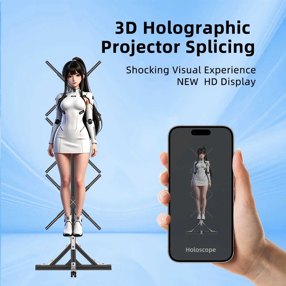 3D-голографический вентилятор с подставкой, HD-проектор для рекламы, светодиодный экран, поддержка управления через приложение
3D-голографический вентилятор с подставкой, HD-проектор для рекламы, светодиодный экран, поддержка управления через приложение