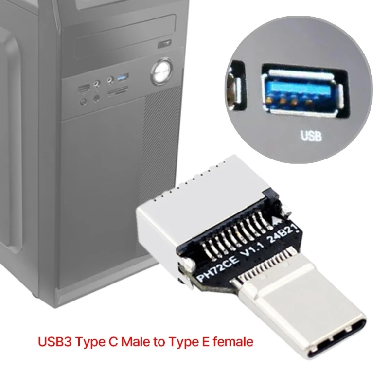 USB3 TypeE Converter Front UsbC Header Adapter TypeE Header Converter for Computer Motherboards 20Gbps H8WD
USB3 TypeE Converter Front UsbC Header Adapter TypeE Header Converter for Computer Motherboards 20Gbps H8WD