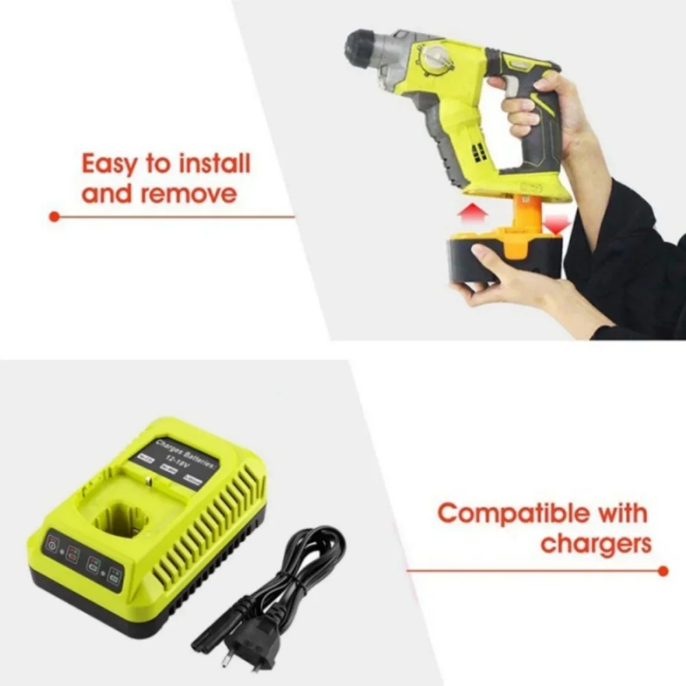 Upgraded 18V 6800mAh Ni-Mh Replacement Battery for Ryobi 18V Battery One Compatible with P100 P101 ABP1801 ABP1803 BPP1820
Upgraded 18V 6800mAh Ni-Mh Replacement Battery for Ryobi 18V Battery One Compatible with P100 P101 ABP1801 ABP1803 BPP1820