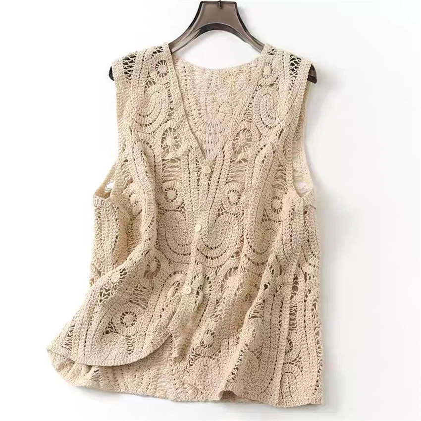 2025 Women Hollow Out Knitted Vest Fashion Lady V-neck Vests Big Size Girl Sleeveless Jackets Short Paragraph Tops Outwear 2467
2025 Women Hollow Out Knitted Vest Fashion Lady V-neck Vests Big Size Girl Sleeveless Jackets Short Paragraph Tops Outwear 2467