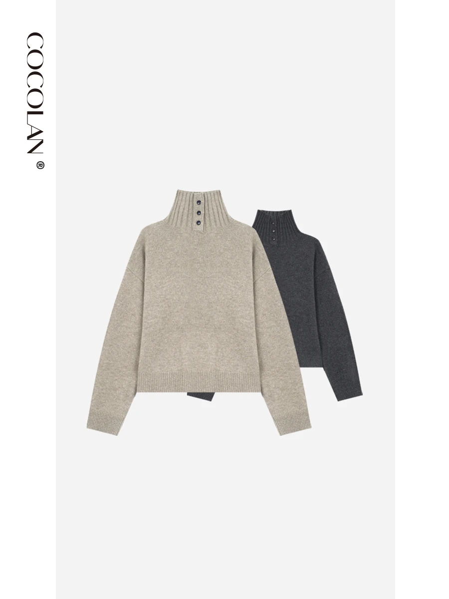 Thi Knitted High Collar 00 Wool Women's Sweater Casual Loose Fit Online Exclusive CL8MY50 SuaiMei Island Sle
Thi Knitted High Collar 00 Wool Women's Sweater Casual Loose Fit Online Exclusive CL8MY50 SuaiMei Island Sle