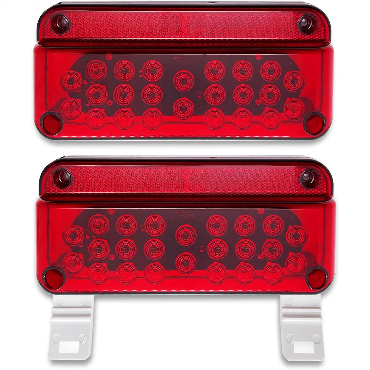 2-Pack LED Trailer Light Kit with 4-in-1 Stop Brake Turn Signal for RV Camper Truck Snowmobile, Surface Mount 12V
2-Pack LED Trailer Light Kit with 4-in-1 Stop Brake Turn Signal for RV Camper Truck Snowmobile, Surface Mount 12V