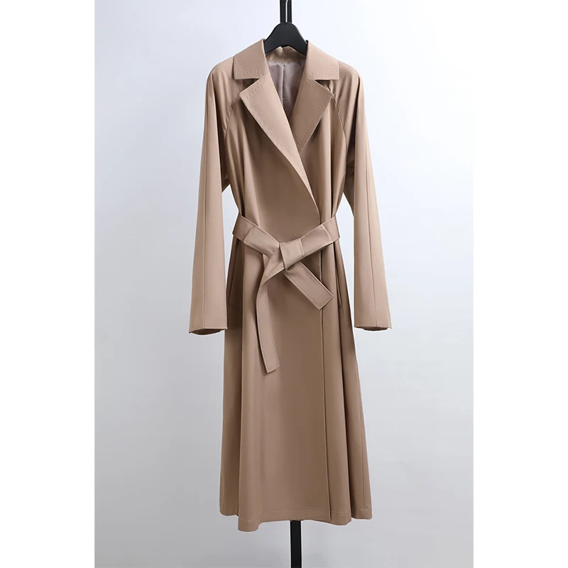 Awei Spring New Women's Long Casual Versatile Belted Windbreaker Jaet Korean Sle Straight Cut Cotton Blend Daily Wear
Awei Spring New Women's Long Casual Versatile Belted Windbreaker Jaet Korean Sle Straight Cut Cotton Blend Daily Wear