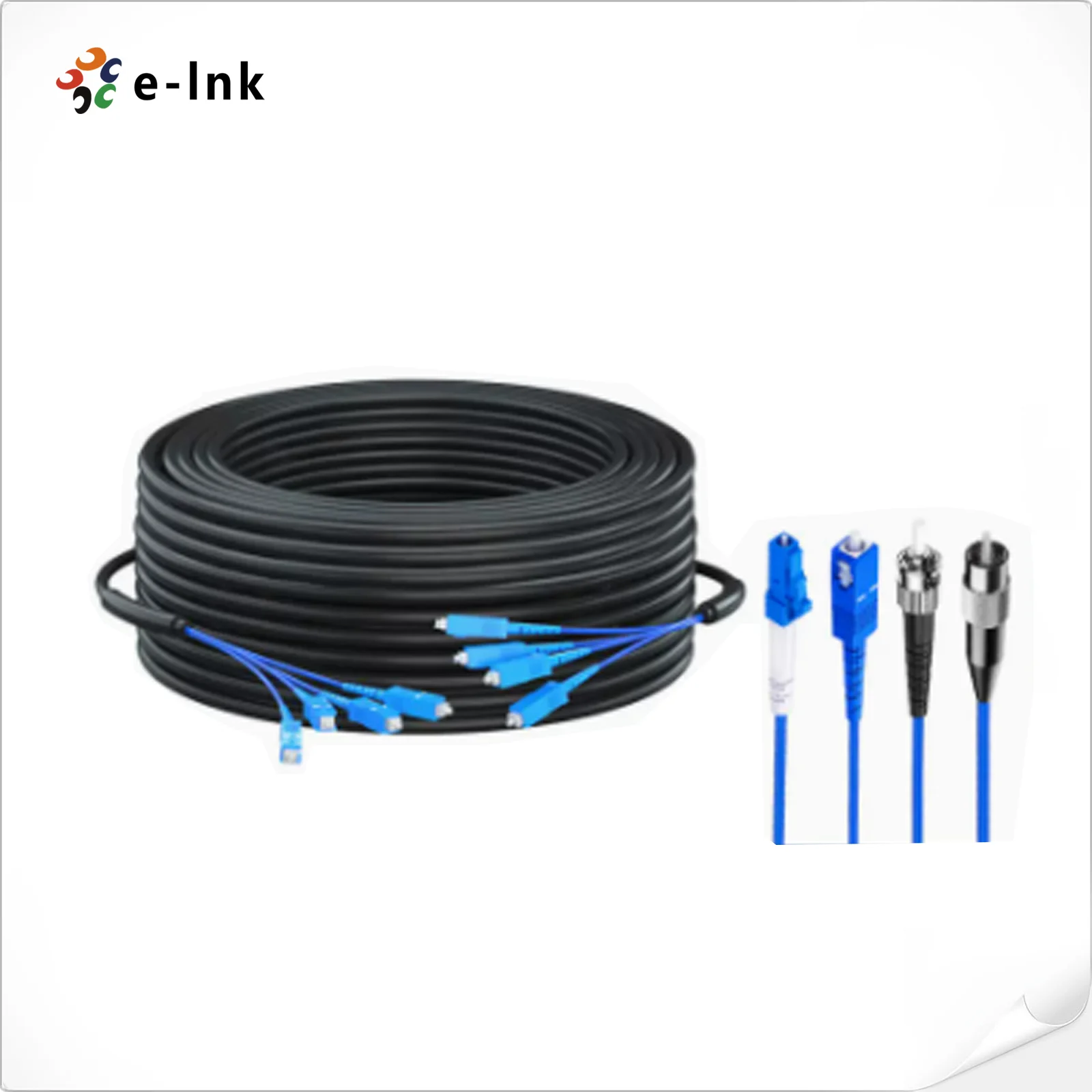 Outdoor Armored 2-12Core SM Fiber Patch Cable (SC, LC, FC, ST Connector Optional)
Outdoor Armored 2-12Core SM Fiber Patch Cable (SC, LC, FC, ST Connector Optional)