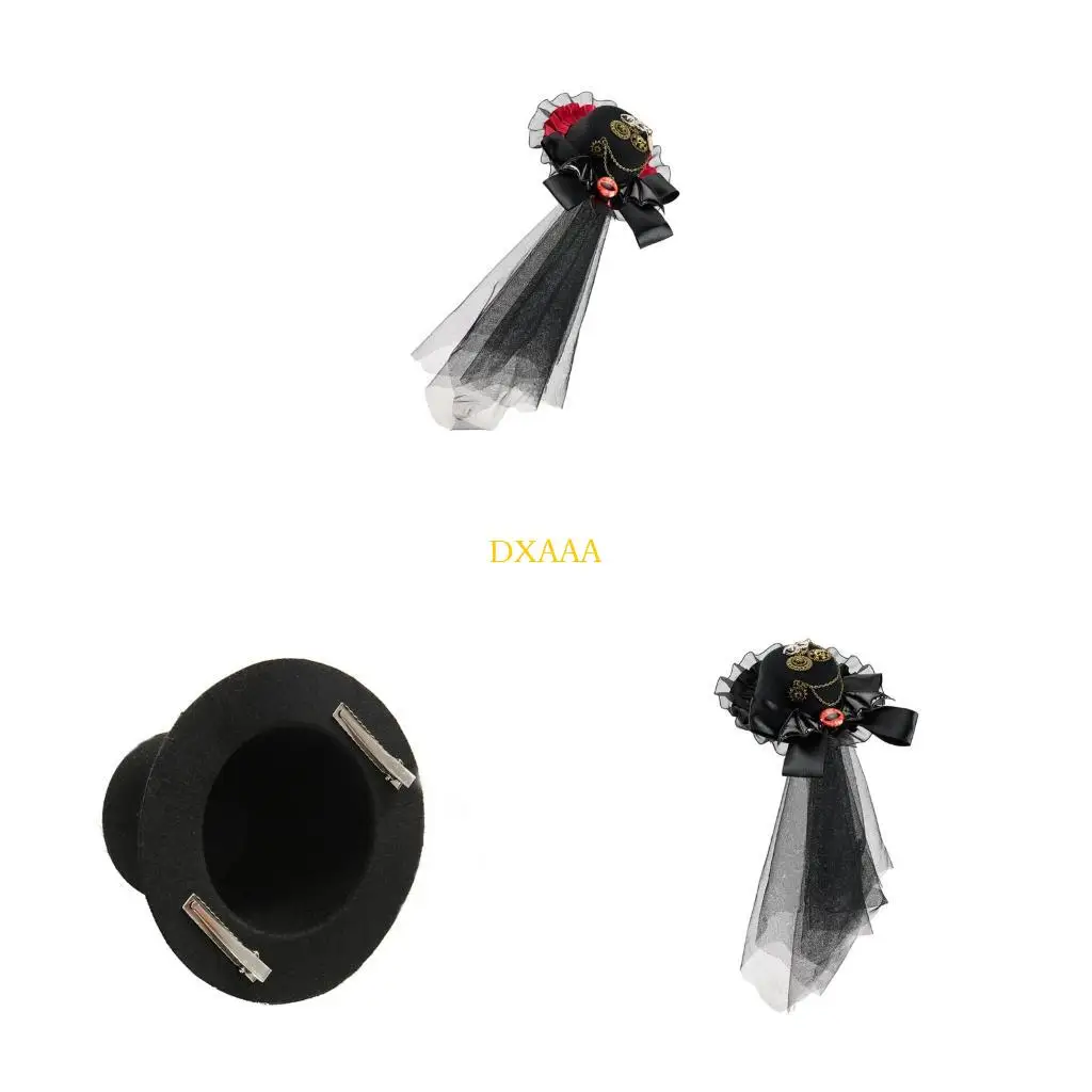 DXAA Gothic Steampunk Top Hat Unisex Costume Headgear Features Gear Chain Decoration
DXAA Gothic Steampunk Top Hat Unisex Costume Headgear Features Gear Chain Decoration