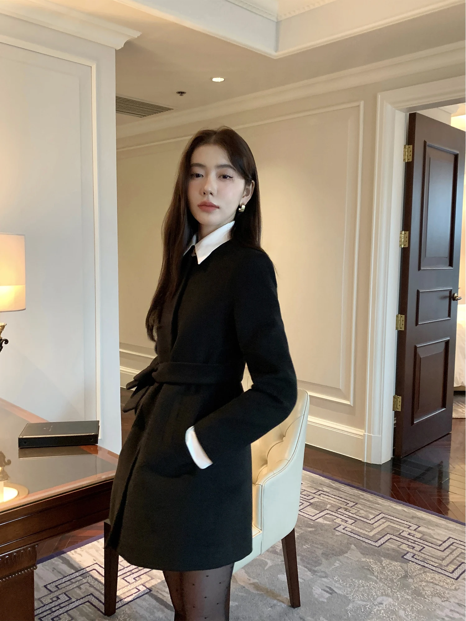 Pusumede Bla Label Collectible Women's Woolen Coat Slimming Waist Design High Quali Vintage Sle Commute Collar
Pusumede Bla Label Collectible Women's Woolen Coat Slimming Waist Design High Quali Vintage Sle Commute Collar