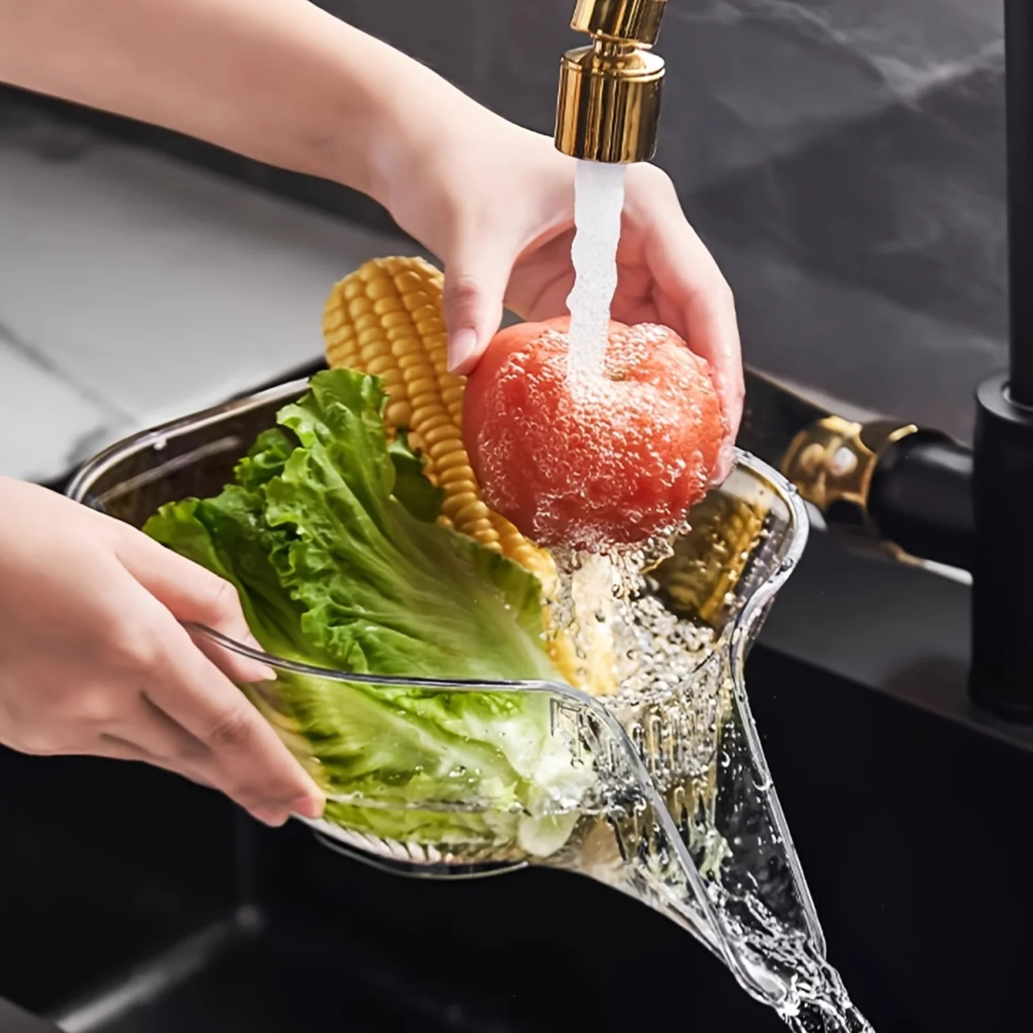 1 pc Multifunction Drain Basket - Efficient Kitchen Organizer for Washing and Storing Fruit and Vegetables with Hollow Basin fo
1 pc Multifunction Drain Basket - Efficient Kitchen Organizer for Washing and Storing Fruit and Vegetables with Hollow Basin fo