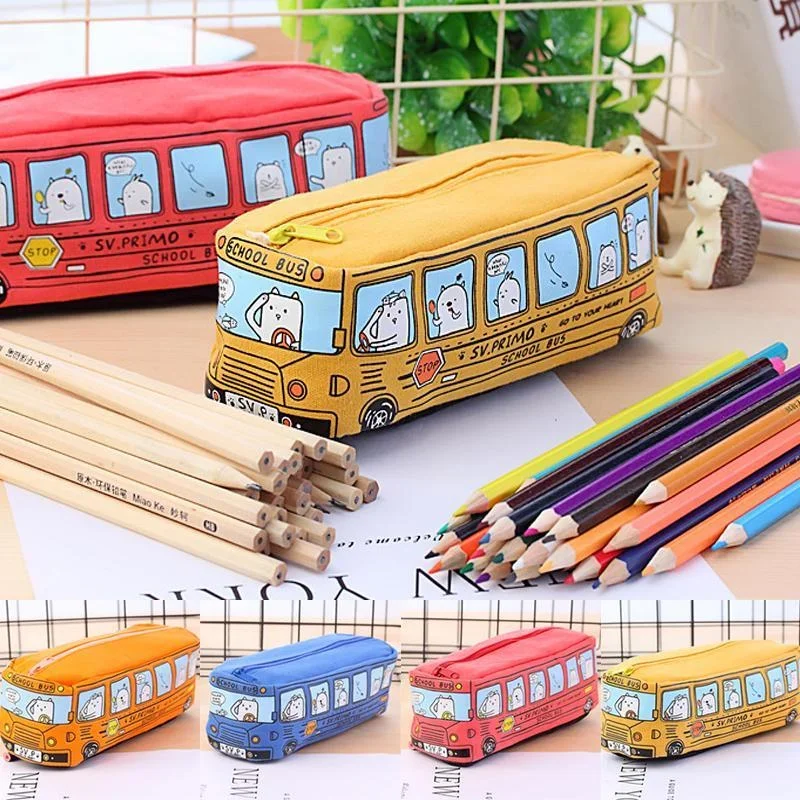 Canvas Student Stationery Animal Bus Pen Case Car School Supplies Organizer Pencil Pouch Storage 
Canvas Student Stationery Animal Bus Pen Case Car School Supplies Organizer Pencil Pouch Storage
