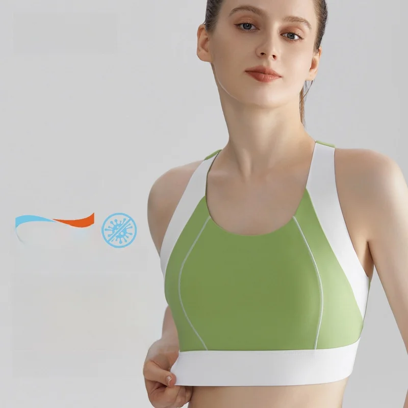 Weiman Contrasting Color Sports Bra High-Strength Shock-Proof One-Piece Fixed Cup Fitness Running Top for Yoga Vest
Weiman Contrasting Color Sports Bra High-Strength Shock-Proof One-Piece Fixed Cup Fitness Running Top for Yoga Vest