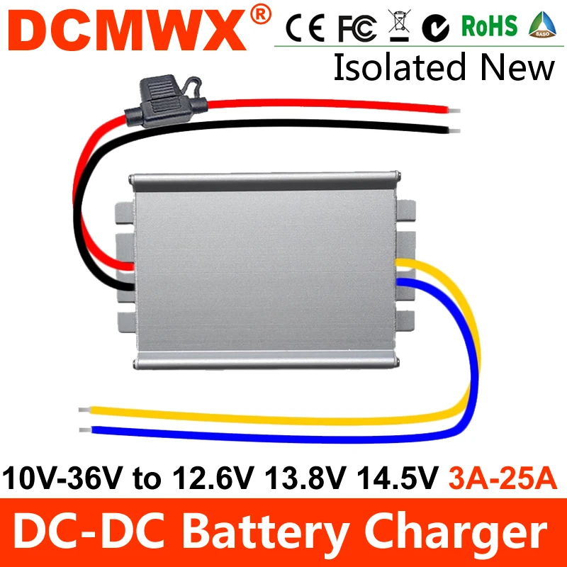9-35V to 13.8V 12.6V 14.5V 5A-25A 12V Lithium Battery Charger Dual Battery System Boost Step-down DC Lead Acid Battery Charger
9-35V to 13.8V 12.6V 14.5V 5A-25A 12V Lithium Battery Charger Dual Battery System Boost Step-down DC Lead Acid Battery Charger