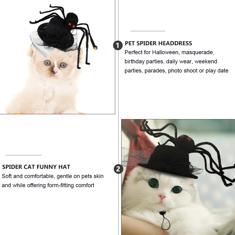 2Pcs Pet Halloween Hat Adjustable Soft Comfortable Spider Pattern Hat for Dog Cat Costume Party Photo Shoot Costume Dog
2Pcs Pet Halloween Hat Adjustable Soft Comfortable Spider Pattern Hat for Dog Cat Costume Party Photo Shoot Costume Dog