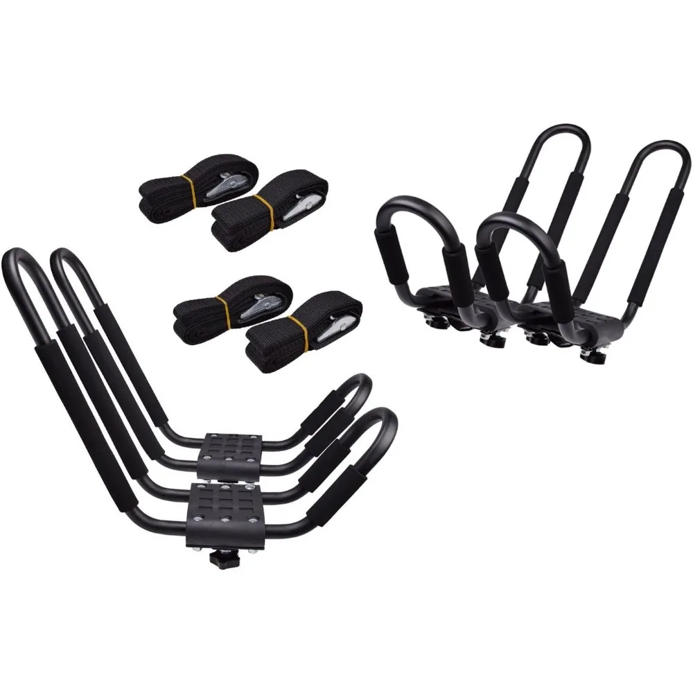 Universal Kayak Roof Racks for 2 Kayaks - Easy Mount J-Bar Carriers with Straps for Cars, Trucks, SUVs
Universal Kayak Roof Racks for 2 Kayaks - Easy Mount J-Bar Carriers with Straps for Cars, Trucks, SUVs