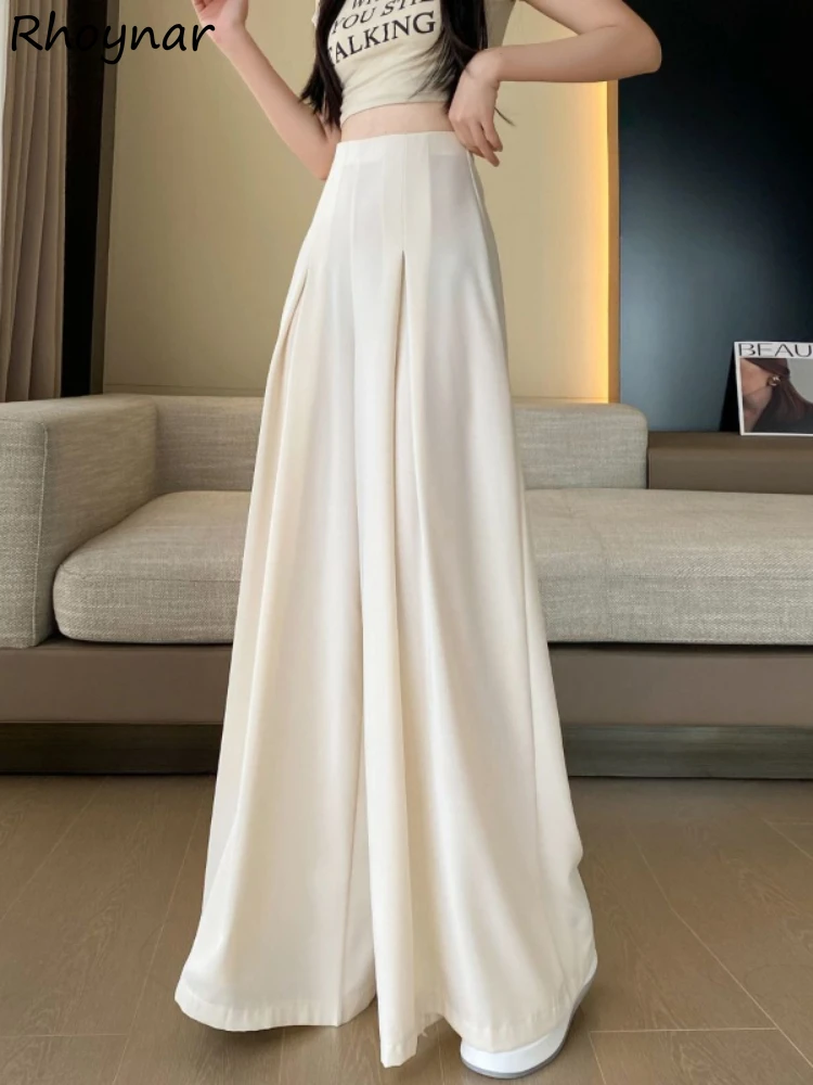 Wide Leg Pants Women A-line High Waist Temper Full Length Summer Trousers Minimalist Pantalones Office Lady Kpop Fashion Casual
Wide Leg Pants Women A-line High Waist Temper Full Length Summer Trousers Minimalist Pantalones Office Lady Kpop Fashion Casual