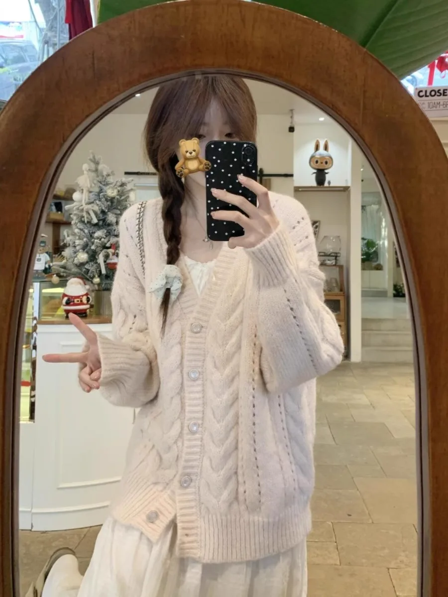 Pink Knitted Open Cardigan Sweater Women's Loose Sweet Youthful Lazy Sle Outerwear Top Korean Sle Chic Boring Proof
Pink Knitted Open Cardigan Sweater Women's Loose Sweet Youthful Lazy Sle Outerwear Top Korean Sle Chic Boring Proof