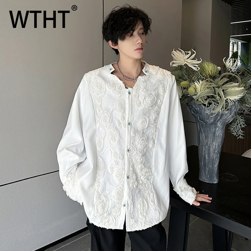 WTHT Fashion Men's Embroidery Spliced 3D Flower Design Shirts Trendy Round Neck Single-breasted Tops Male 2025 Autumn 2A1636
WTHT Fashion Men's Embroidery Spliced 3D Flower Design Shirts Trendy Round Neck Single-breasted Tops Male 2025 Autumn 2A1636