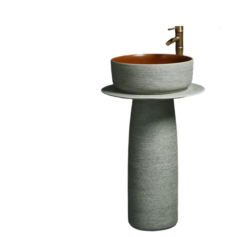Integrated floor-to-ceiling washbasin, retro art ceramic household courtyard, outdoor column basin, outdoor
Integrated floor-to-ceiling washbasin, retro art ceramic household courtyard, outdoor column basin, outdoor