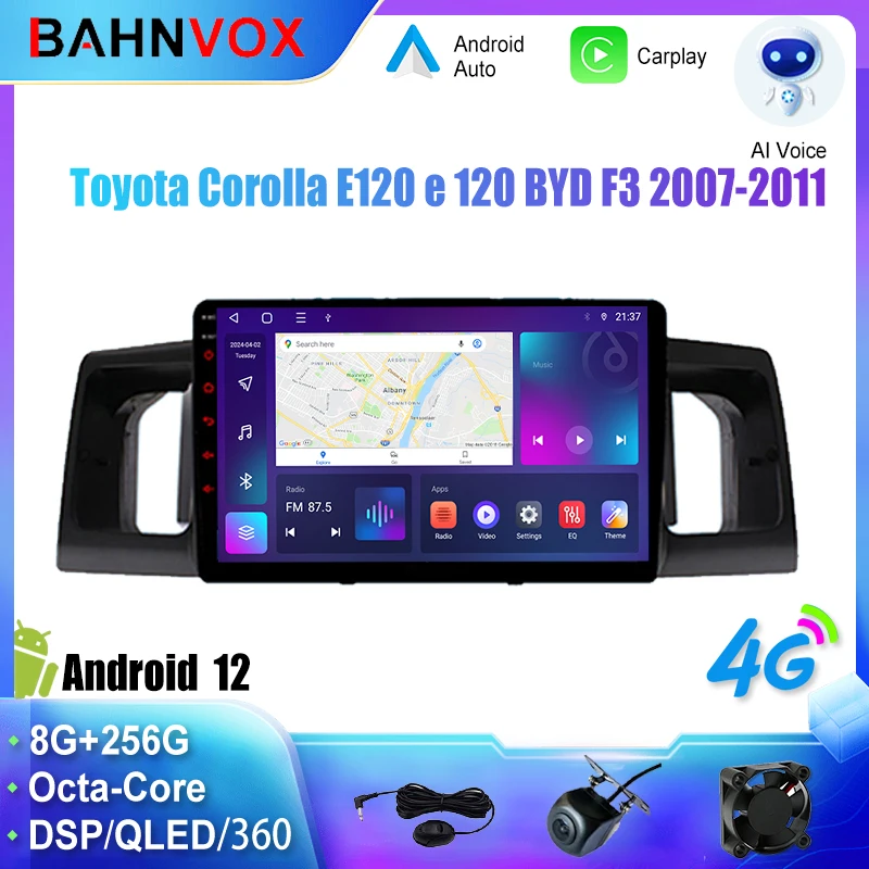 9'' Android 12.0 Car Radio for Toyota Corolla E120 e120 BYD F3 2007 2011 GPS Navigation Multimedia Video Player Stereo Carplay
9'' Android 12.0 Car Radio for Toyota Corolla E120 e120 BYD F3 2007 2011 GPS Navigation Multimedia Video Player Stereo Carplay