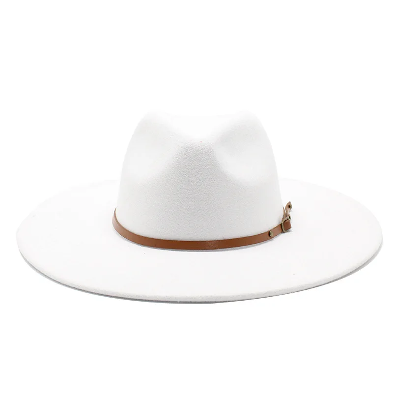 Cross Border Hot Super Large Brim Woolen Hat Men And Women Autumn And Winter Fedora Hat British Retro Trendy White Felt Cap
Cross Border Hot Super Large Brim Woolen Hat Men And Women Autumn And Winter Fedora Hat British Retro Trendy White Felt Cap