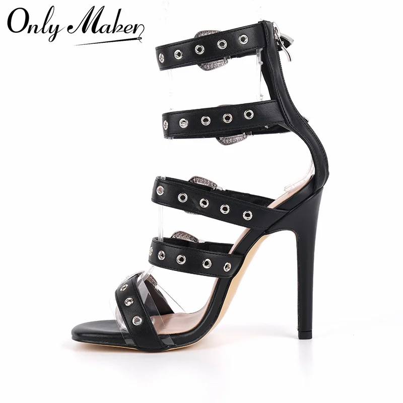 Onlymaker женские сексуальные сандалии-гладиаторы на высоком каблуке-шпильке с открытым носком и пряжкой сзади
Onlymaker женские сексуальные сандалии-гладиаторы на высоком каблуке-шпильке с открытым носком и пряжкой сзади