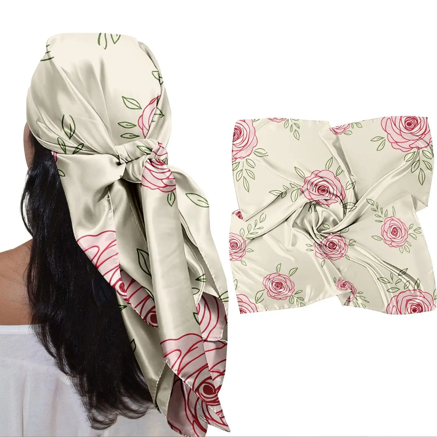 19.69x19.69 Inch Satin Bandana Headscarf for Women Silky Hair Scarves for Fashion Lightweight
19.69x19.69 Inch Satin Bandana Headscarf for Women Silky Hair Scarves for Fashion Lightweight