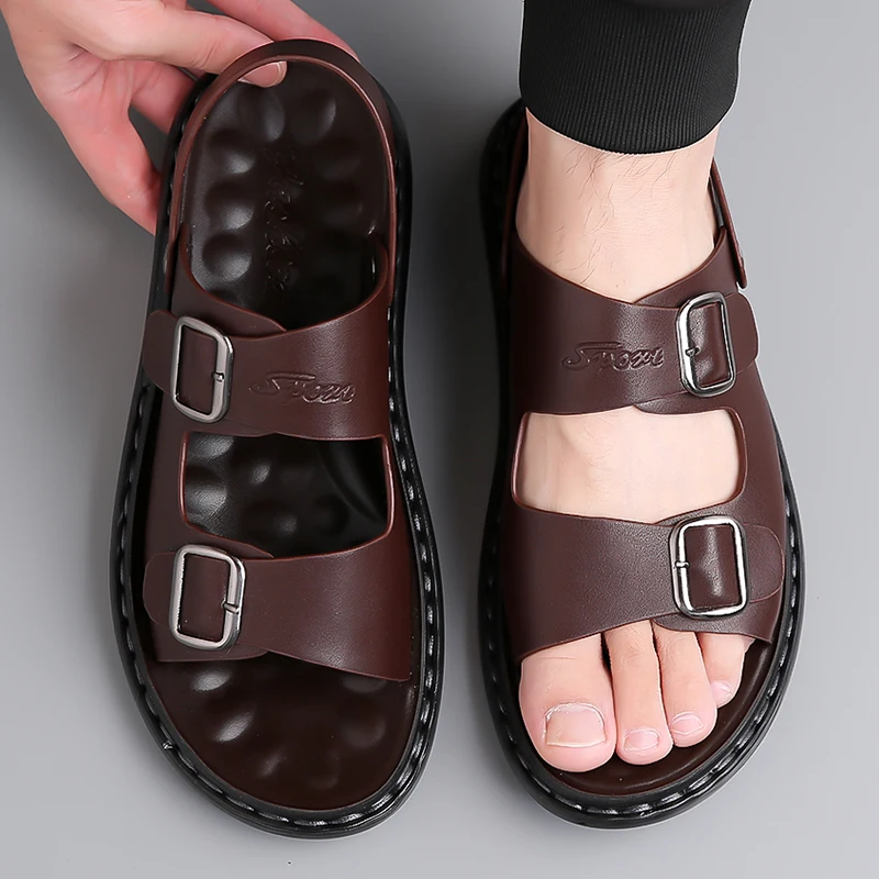 Men's Summer Comfortable Soft Bottom Sandals Breathable Anti-slip Wear-resistant Daily Two-wear Slip-On Casual Beach Shoes-2385
Men's Summer Comfortable Soft Bottom Sandals Breathable Anti-slip Wear-resistant Daily Two-wear Slip-On Casual Beach Shoes-2385